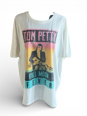 Tom Petty Full Moon Fever Graphic Tee Womens XL 16-18 White Band T Shirt NWT