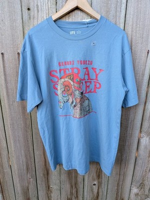 Kenshi Yonezu x Uniqlo T Shirt Stray Sheep Short Sleeve Blue Medium
