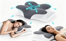 Ergonomic Memory Foam Pillow For Cervical Neck Shoulder Orthopedic Pain Relief