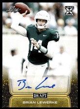2020 Leaf Draft Autographs Brian Lewerke Auto Michigan State Spartans #BA-BL1