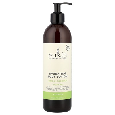 Hydrating Body Lotion, All Skin Types, Lime & Coconut, 16.91 fl oz (500 ml)