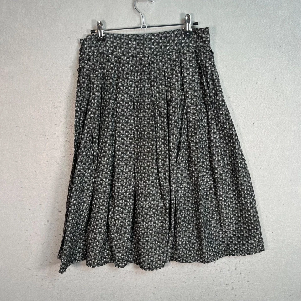 Falda midi plisada Sea New York para mujer negra/blanca floral talla 2 mezcla de seda Foto 2 de 4