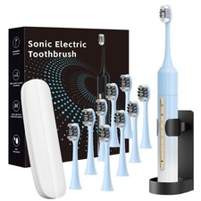 Sonic Electric Toothbrush for Adults  Kids - 10 Brush Heads, 30-Day Battery,...