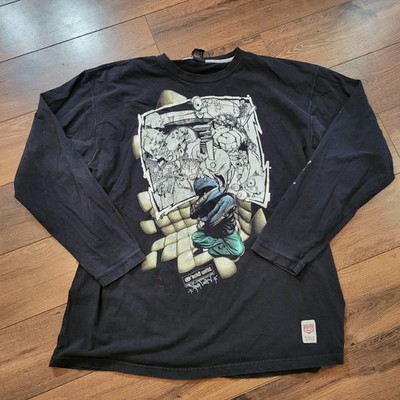 Vintage Echo Ecko Unlimited Shirt Mens XL Black Long Sleeve Graffiti 90s Y2k 1A