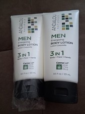 Andalou Naturals CannaCell MEN Energizing Body Lotion 8.5 Ounce New Lot Of 2