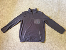 Abercrombie Kids Boys Gray Solid Fleece 1/4 Zip Mock Neck Sweatshirt 13/14