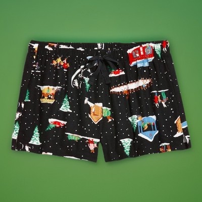 NWT- Old Navy- Let It Snow- Flannel Pj Shorts- Womens Large