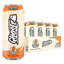 GHOST Energy Drink, Zero Sugars, 12-Pack, Orange Cream, 16oz
