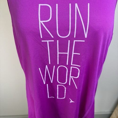 Old Navy Active Go-Dry Tank Top Orchid Purple Run The World Size XXL - Picture 2 of 9