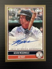 KEVIN MCGONIGLE 2026 Onyx Vintage GREEN AUTO ON-CARD #d 4/10 Tigers