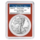 2024-W Proof $1 American Silver Eagle PCGS PR70DCAM FS West Point Label Red