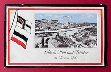 Patriotika AK PIRNA 1. WK 1916 Stadtansicht mit Elbedampfer     ( 167457