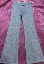 Vintage Style Grey Plaid Flare Trousers - Women s Size EUR 36 / UK 8