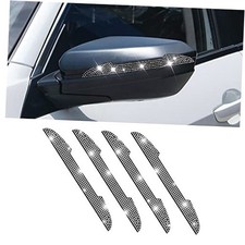 4 PCS Bling Rhinestone Car Door Handle Scratch Protector, Universal for White