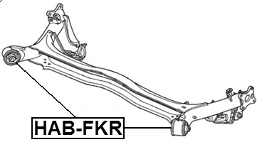 Buje Crossmember Febest HAB-FKR OEM 42100-SMG-E06 Foto 2 de 2