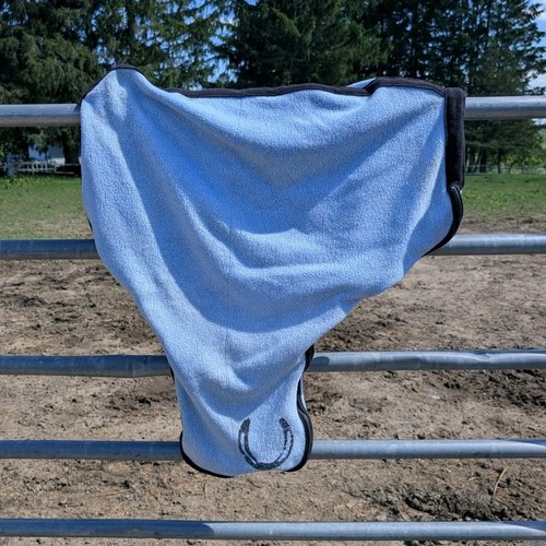 Light Blue Saddle Cover W/ Black Trim