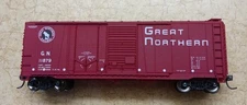 HO Accurail (GN) "GREAT NORTHERN" Red 40' Combo Door Box Car #11879 Metal Wheels