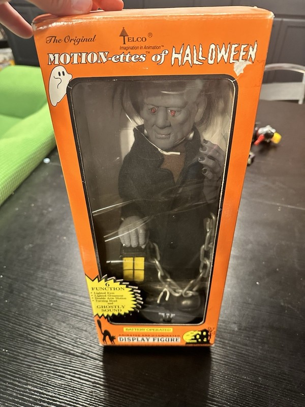 Rare Vintage Halloween 17” Telco Motion-ettes Frankenstein Monster Lights Sound 