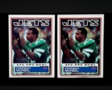 2 ) FREEMAN MCNEIL FOOTBALL CARDS - NEW YORK JETS - FREE SHIPPING - Nice!