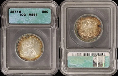 1877-S -  ICG MS64 - Seated Liberty Half Dollar