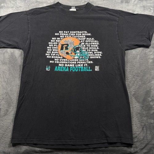 Vintage Arizona Rattlers T-Shirt Mens XL Black Net Results Sportswear Football