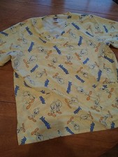 Tweety Scrub Top Yellow XL "Adowable" Nice