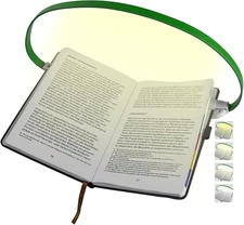 Rechargeable Book Light for Reading, 12 LED Eye-Care Reading Light, 4 Color Temp
