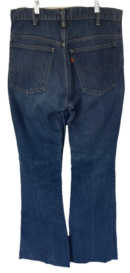 Levi’s 646 Vintage Orange Tab Bell Bottom Flare Denim Jeans Size 32x31.5” Hippie - Image 3 of 4