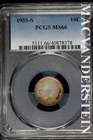 1955-S Roosevelt Dime- PCGS MS 66- Lustrous- No Reserve #SLA1009