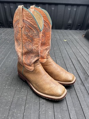 Anderson Bean Premium Collection Mens Size 11 D Distressed Bison Boots Orange