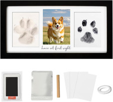 Paw Print Kit for Dogs Cats, Pet Paw Print Frame Impression Kit with Soft Pawpri