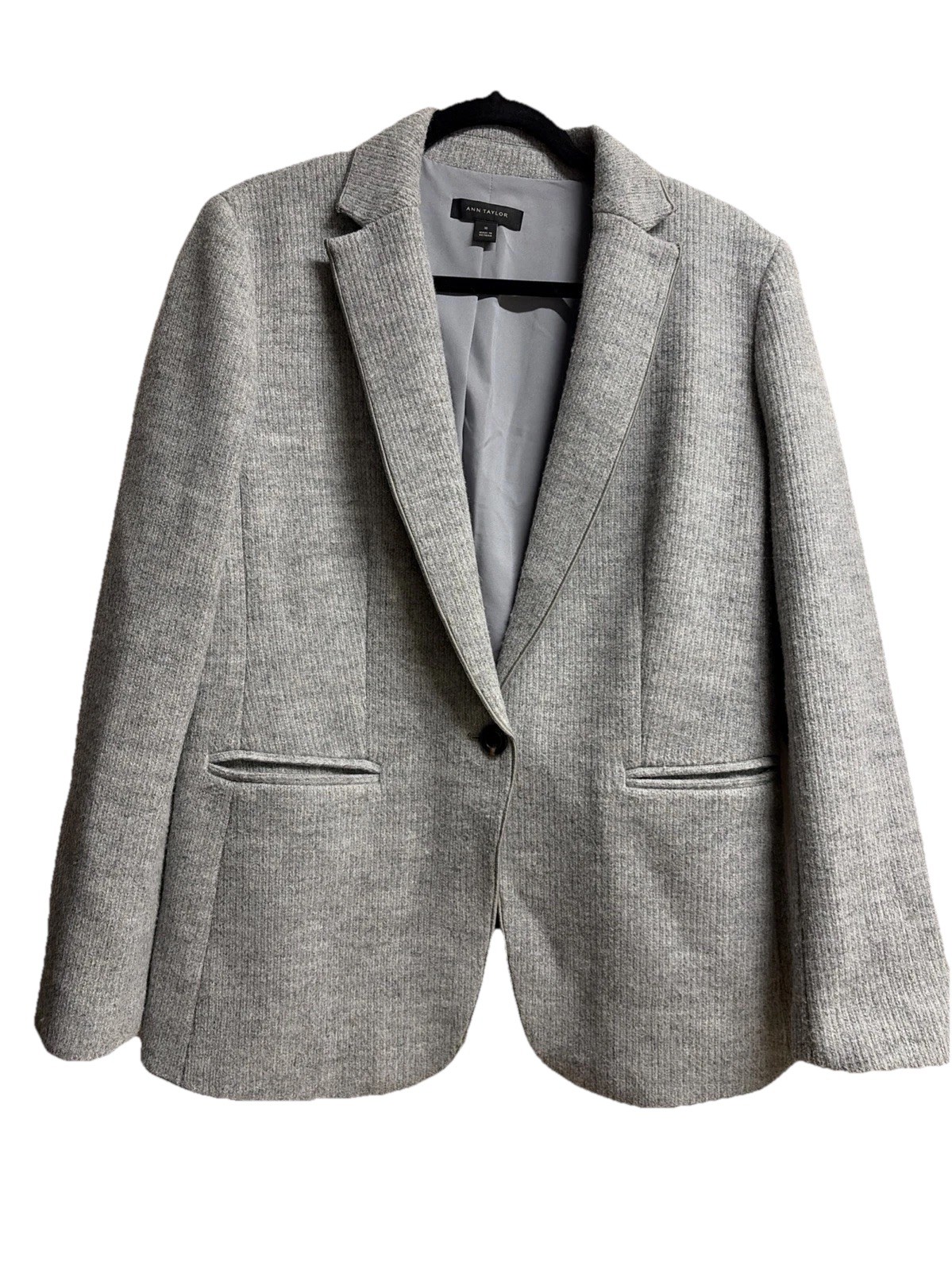 Wool Blend Light Gray one button Blazer Women’s S… - image 1