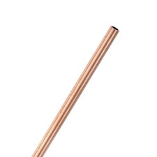 1-Pack Copper Round Tube, 4mm OD 0.5mm Thick 300mm Length Straight Pipe Tubing