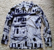 Paul Smith Jeans Vintage Mens Shirt Cars In Snow Large Pit To Pit 21"
