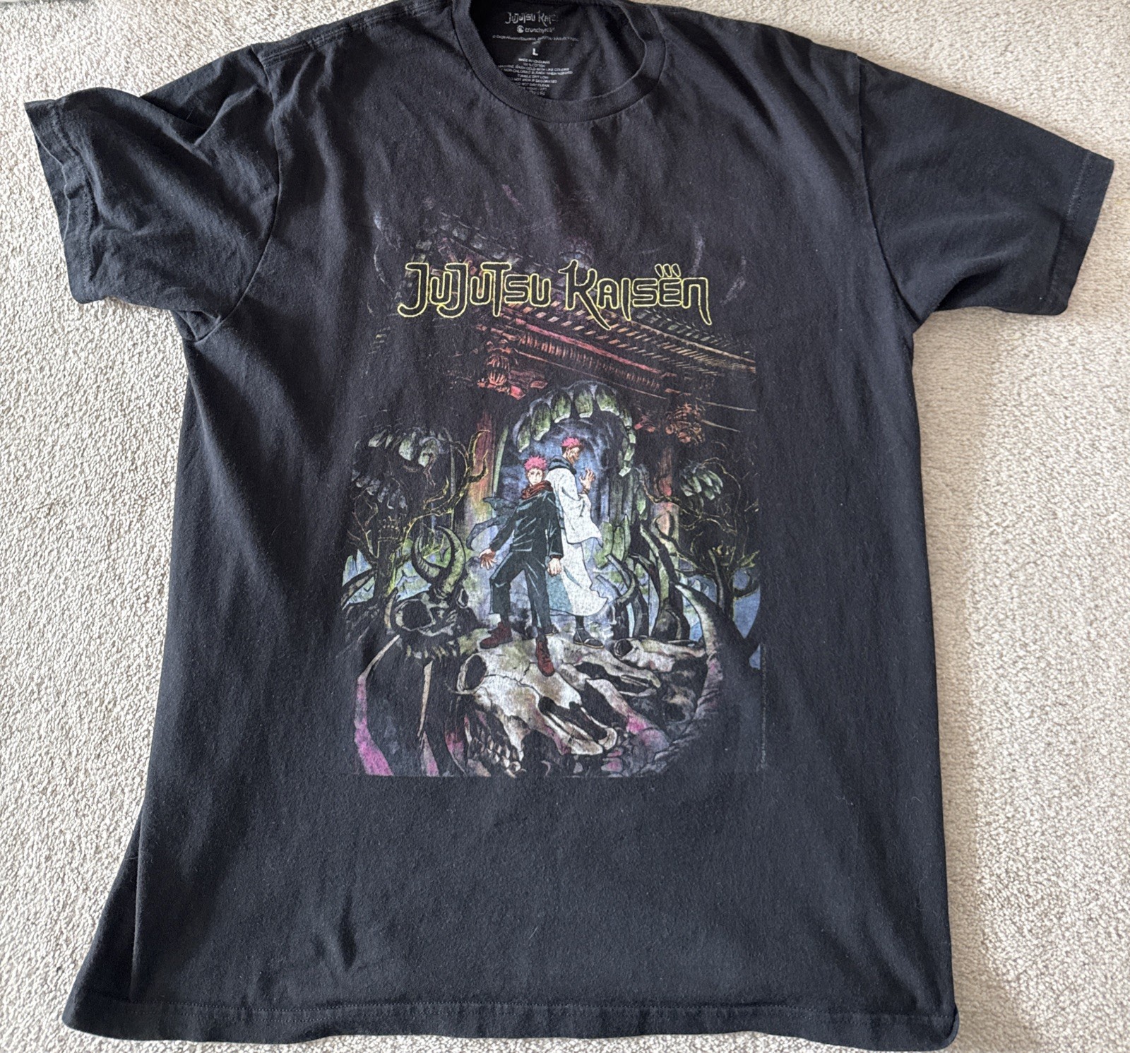 Crunchyroll  Jujutsu Kaisen Black T-Shirts Men’s Large