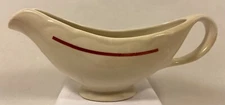 Vintage Homer Laughlin Gravy Sauce Boat-Restaurant Ware-Ivory/Maroon-Art Deco
