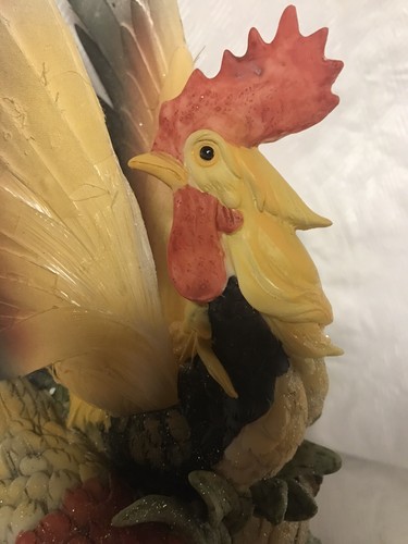 HTF CHAMBORD ELECO FIBER OPTIC ROOSTER STATUE LIGHT NEW W BOX. 13” High X 9” W - Picture 9 of 10
