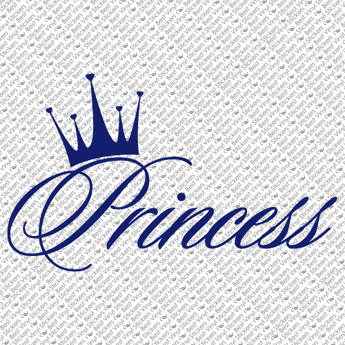 PRINCESS CROWN HEART GIRL LOVE CAR LAPTOP VINYL DECAL STICKER (PS-01) - Picture 3 of 14