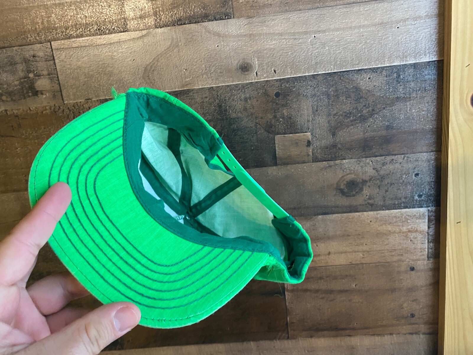 Barco Bear Snapback Hat VTG Rope Patch Cap Neon G… - image 5