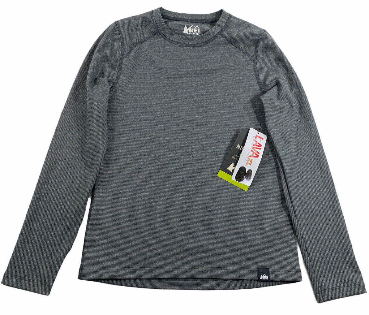 REI Kids Max 54% OFF M Base Layer Gray Crew [Alternative dealer] Weather 10-12 Midweight Cold Top
