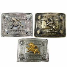 TC Scottish Kilt Belt Buckle Lion Rampant 4 Dome Mirror Design/kilt belt Buckles