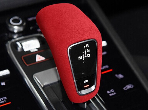 1PCS Red Suede Decor Trim For Porsche Cayenne 2018-2023 Inner Gear Shift Knob - Picture 9 of 9