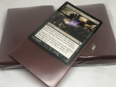 Pokemon Sleeves On Sale Lenayuyu 600pcs DECK PROTECTOR Card Sleeves Red Color 67mm*91mm Matte | UK Magic The Gathering Sleeves