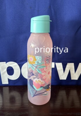 Tupperware Blushing Meadow Medium ECO Water Bottle 25oz / 750ml Pink New