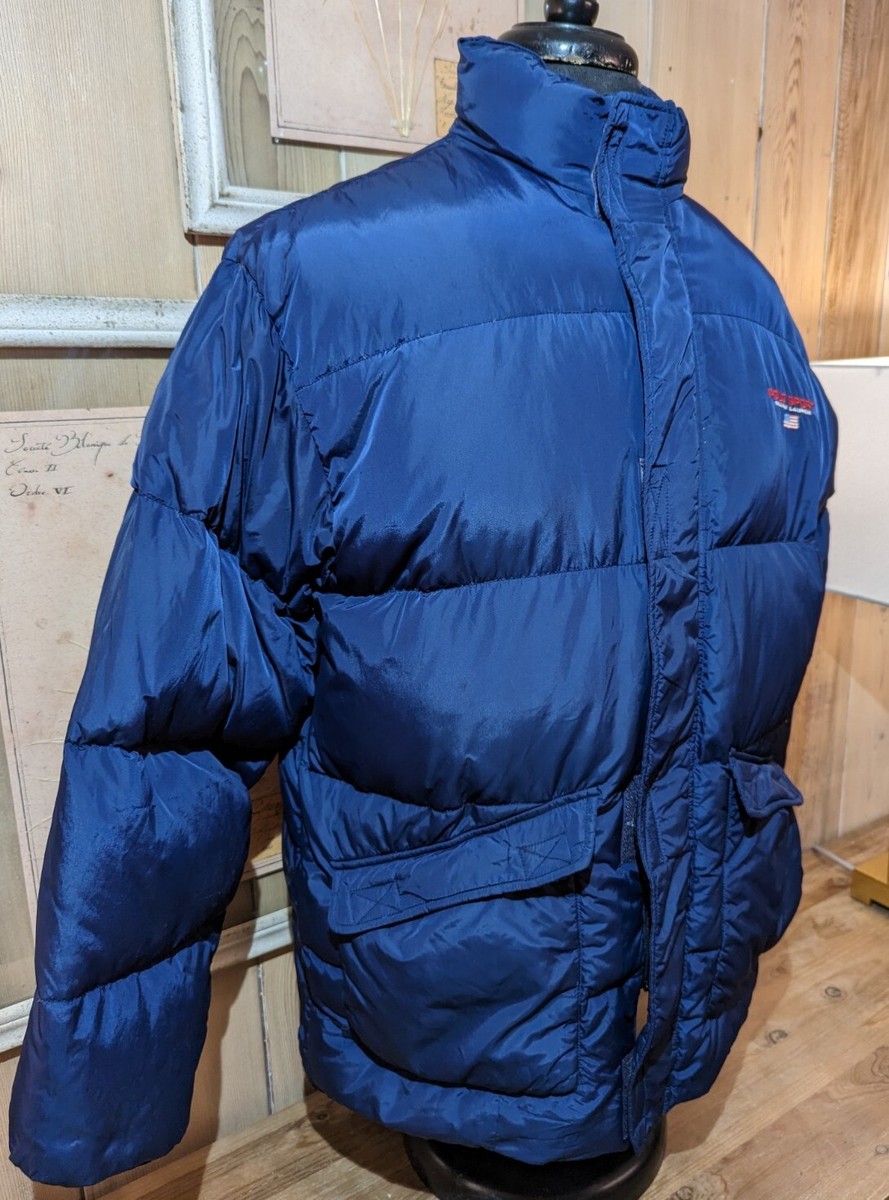 POLO SPORT RALPH LAUREN VINTAGE 90'S MENS NAVY DOWN PUFFER