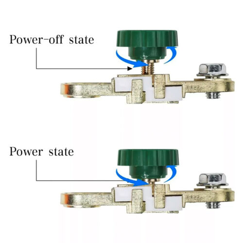 2X Terminal de enlace de batería Corte rápido Desconexión Interruptor de apagado Poste lateral - Imagen 5 de 12