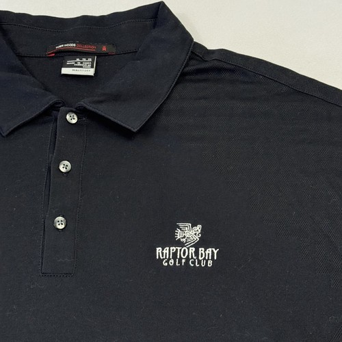 Nike Tiger Woods Raptor Bay Golf Club Men's Polo Shirt Black Extra Large - Picture 6 of 11
