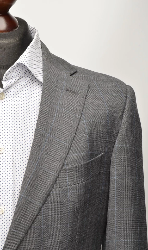 HACKETT Grey Prince of Wales Check Blazer 2Btn Jacket UK,US 40R / EUR 50R MINT - Image 3 of 4