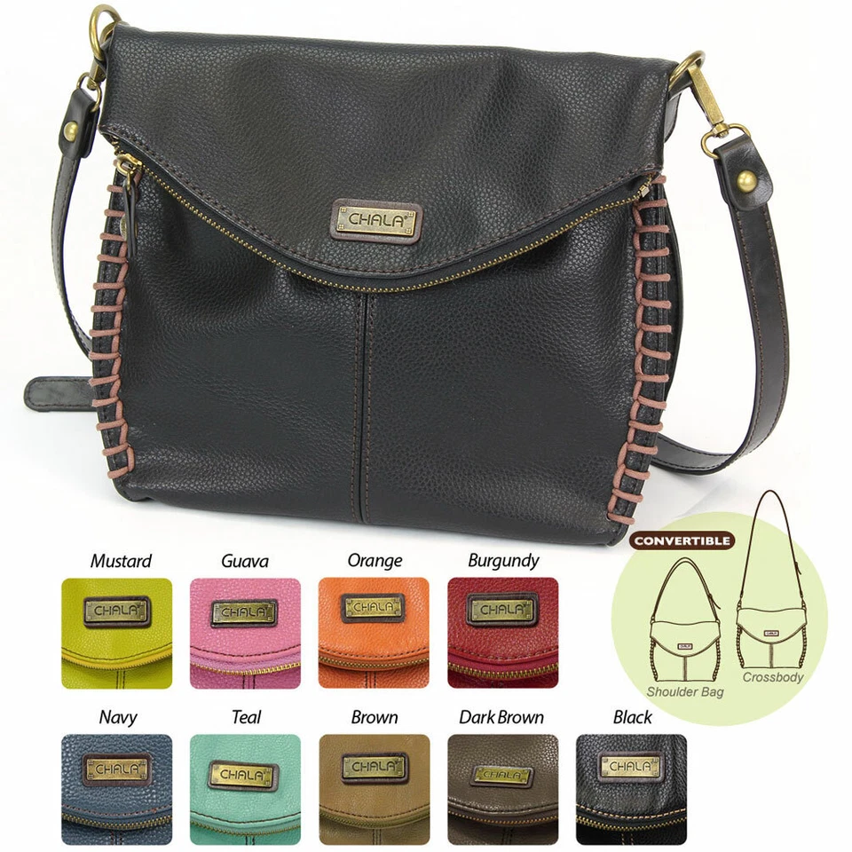 Chala Charming Cross-body with Flap Top Shoulder Purse 828- 9 Colors (Bag Only)  - Image 4 of 4