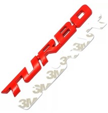 3d Red Turbo Badge Emblem Universal Metal Car Auto Fender Trunk Tailgate
